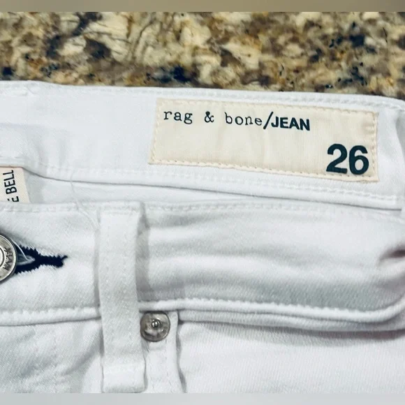 NWT Rag & Bone High Rise Bell Ripped Jeans
